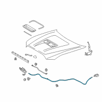 OEM Toyota Tacoma Release Cable Diagram - 53630-04051