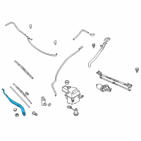 OEM 2016 Hyundai Genesis Coupe Windshield Wiper Arm Assembly(Driver) Diagram - 98310-2M000