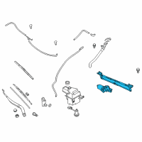 OEM 2012 Hyundai Genesis Coupe Windshield Wiper Motor & Link Assembly Diagram - 98100-2M000