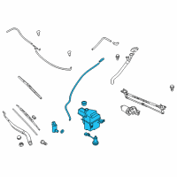 OEM 2011 Hyundai Genesis Coupe Windshield Washer Reservoir Assembly Diagram - 98611-2M000