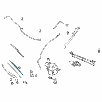 OEM Kia Soul EV Drive Windshield Wiper Blade Assembly Diagram - 983512B000