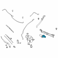 OEM 2015 Hyundai Genesis Coupe Crank Arm-Windshield WIPER Motor Diagram - 98160-2M000
