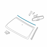 OEM GMC Sierra 1500 HD Classic Upper Weatherstrip Diagram - 88980304