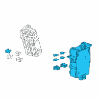 OEM Honda Accord Crosstour Box Assembly, Passenger Fuse Diagram - 38210-TP6-A01