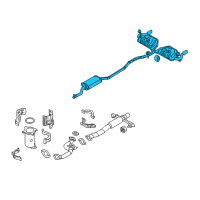 OEM 2008 Ford Edge Muffler & Pipe Diagram - 8T4Z-5230-A