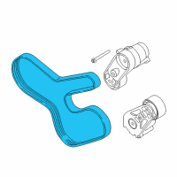 OEM 2016 BMW ActiveHybrid 5 Ribbed V-Belt Diagram - 11-28-7-604-937