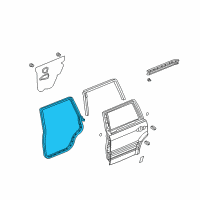 OEM Honda Pilot Weatherstrip, R. RR. Door Diagram - 72810-S9V-A01