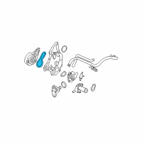 OEM 2006 Acura RSX Gasket, Water Pump Diagram - 19222-PRB-A01