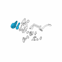 OEM 2004 Acura RSX Water Pump Diagram - 19200-PRB-A01