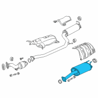 OEM Acura ILX Muffler, Exhaust Diagram - 18307-TX7-A01