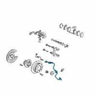 OEM 2004 Acura TL Sensor Assembly, Right Rear Diagram - 57470-SEP-A01