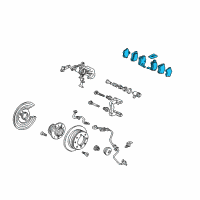 OEM 2005 Acura TL Rear Pad Set Diagram - 43022-SEP-C01