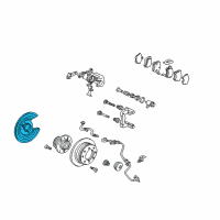 OEM Acura Plate, Driver Side Parking Brake Back Diagram - 43120-SEP-A01