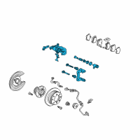 OEM 2009 Honda Element Caliper Sub-Assembly, Left Rear Diagram - 43019-SEP-A00