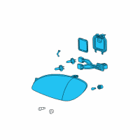 OEM 1999 Hyundai Sonata Driver Side Headlight Assembly Composite Diagram - 92101-38050