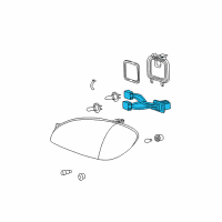 OEM Hyundai Sonata Wiring Assembly-Positon & Headlamp Diagram - 92150-38000