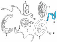 OEM Cadillac CT4 Brake Hose Diagram - 84650757