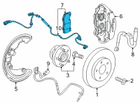 OEM 2021 Cadillac CT5 Brake Pads Diagram - 84880652