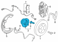 OEM Buick Regal TourX Hub & Bearing Diagram - 13526966