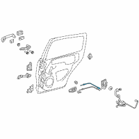 OEM 2012 Toyota Yaris Lock Cable Diagram - 69770-52090