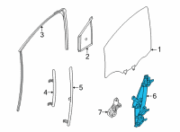 OEM 2020 Nissan Versa Regulator Assy-Door Window, Rh Diagram - 80720-5EF0A