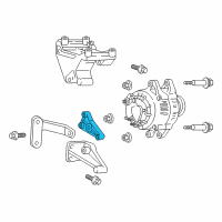 OEM 1991 Jeep Wrangler Alternator Bracket Diagram - 53007604