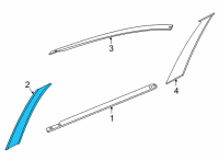 OEM Nissan Cover-Rear Door Sash, RH Diagram - 822D2-6LE0A