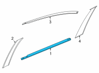 OEM 2021 Nissan Sentra Moulding-Rear Door Outside, RH Diagram - 82820-6LA5A