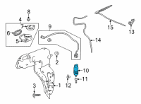 OEM 2022 Acura TLX Motor, Windshield Washer Diagram - 76806-TGV-A01