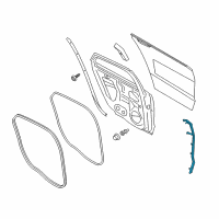 OEM Ford SSV Plug-In Hybrid Front Weatherstrip Diagram - DS7Z-5425325-B