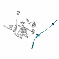 OEM 2017 Kia Soul EV Automatic Transmission Lever Shift Control Cable Diagram - 46790E4001