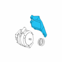 OEM Ford Contour Alternator Mount Bracket Diagram - XS2Z-10A313-BA