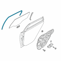 OEM 2017 Kia Optima Run-Rear Door Window Glass Diagram - 83530D5000