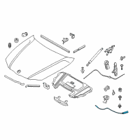 OEM 2009 BMW 335i Bowden Cable, Hood Mechanism Diagram - 51-23-7-184-432