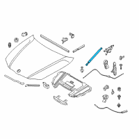 OEM BMW 328xi Gas Pressurized Spring, Hood Diagram - 51-23-7-060-550