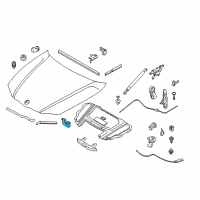 OEM BMW 535i xDrive Lock For Hood Diagram - 51-23-7-008-755