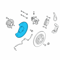 OEM 2017 Ford Explorer Splash Shield Diagram - DG1Z-2C028-A