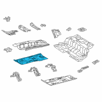 OEM 2012 Toyota Prius C Front Floor Pan Diagram - 58111-52170