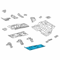 OEM 2018 Toyota Prius C Front Floor Pan Diagram - 58112-52926