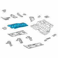 OEM 2019 Toyota Prius C Center Floor Pan Diagram - 58113-52924