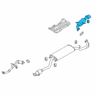 OEM 2014 Kia Sorento Rear Muffler Assembly Diagram - 287101U400