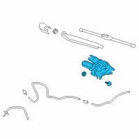 OEM Hyundai Elantra GT Rear Wiper Motor & Linkage Assembly Diagram - 98700-G3000