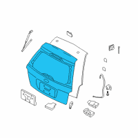 OEM 2005 Ford Freestyle Lift Gate Diagram - 6F9Z-7440010-A