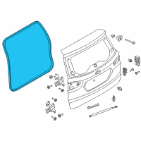 OEM 2022 Ford EcoSport Surround Weatherstrip Diagram - CN1Z-74404A06-A