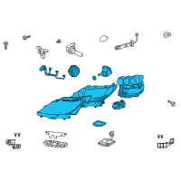 OEM Lexus LS600h Headlamp Unit With Gas, Left Diagram - 81185-50571