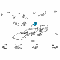 OEM 2012 Lexus RX450h Motor, Headlamp Leveling, LH Diagram - 85691-28011