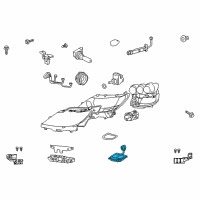 OEM Lexus LS600h Computer Sub-Assembly, HEADLAMP Diagram - 81107-50590