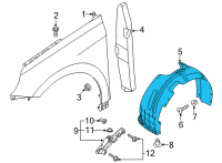 OEM 2022 Hyundai Ioniq 5 GUARD ASSY-FRONT WHEEL, LH Diagram - 86811-GI000