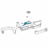 OEM Dodge B3500 Air Conditioner Heater Blend Door Defroster Vacuum Actuator Diagram - 4261107AB