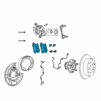 OEM 2007 Dodge Caliber Rear Disc Brake Pad Kit Diagram - 68033078AA